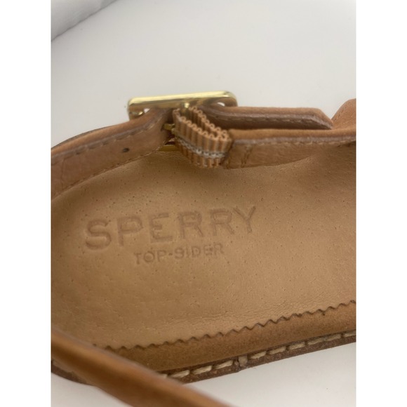 Leather Suede pointed toe slingback flat sandals Sperry Saybrook women\'s‎ sz 10 main image 0